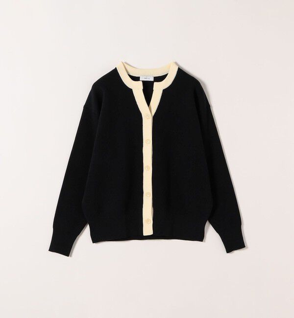 SHIPS any「《追加予約》SHIPS any:〈手洗い可能〉バイカラー スキッパー ニット カーディガン」|カーディガン|