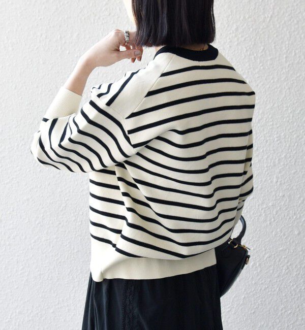 SHIPS any「《追加予約》SHIPS any:〈手洗い可能〉バイカラー スキッパー ニット カーディガン」|カーディガン|