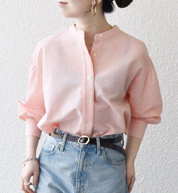 SHIPS any「SHIPS any:〈洗濯機可能〉サッカー バック リボン 配色 シャツ ブラウス」|シャツ・ブラウス|