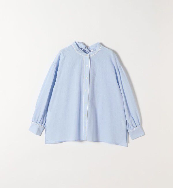 SHIPS any「SHIPS any:〈洗濯機可能〉サッカー バック リボン 配色 シャツ ブラウス」|シャツ・ブラウス|