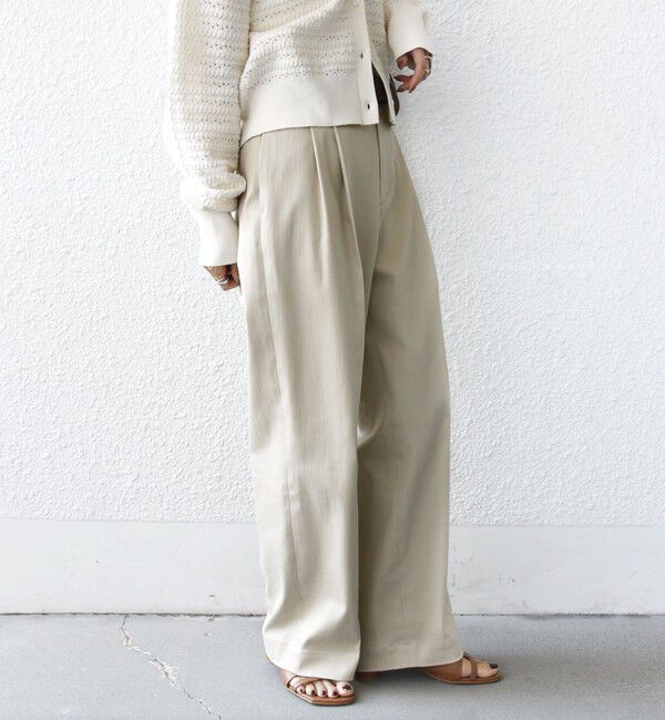 SHIPS for women「〈手洗い可能〉ヴィンテージ ライク デニム タック パンツ」|その他|