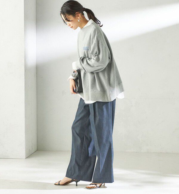 SHIPS for women「〈手洗い可能〉ヴィンテージ ライク デニム タック パンツ」|その他|