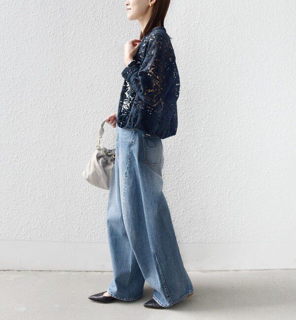 SHIPS for women「〈手洗い可能〉裾 ドロスト レース ブラウス」|シャツ・ブラウス|