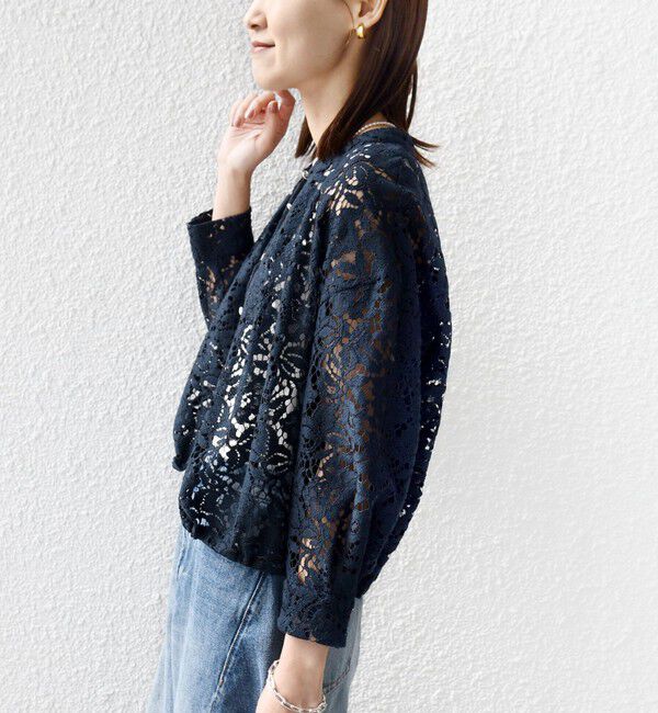 SHIPS for women「〈手洗い可能〉裾 ドロスト レース ブラウス」|シャツ・ブラウス|