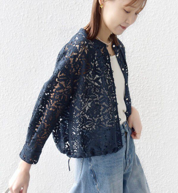 SHIPS for women「〈手洗い可能〉裾 ドロスト レース ブラウス」|シャツ・ブラウス|