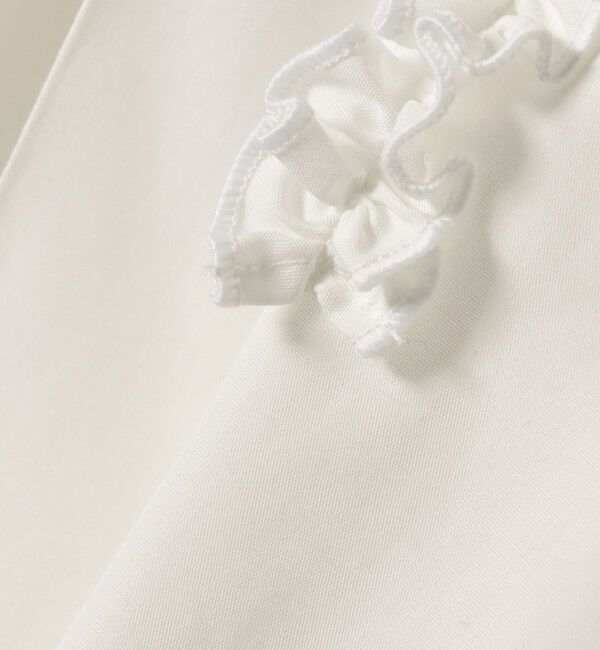 SHIPS any「SHIPS any:〈洗濯機可能〉REPREVE フリル クルーネック Aライン ブラウス」|シャツ・ブラウス|