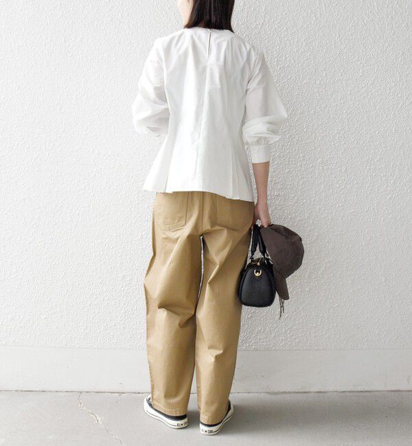 SHIPS any「SHIPS any:〈洗濯機可能〉REPREVE フリル クルーネック Aライン ブラウス」|シャツ・ブラウス|