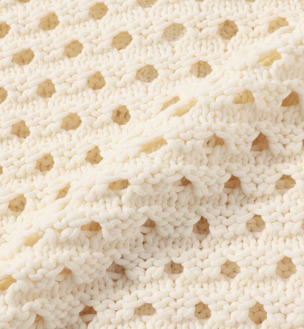 SHIPS any「SHIPS any:〈手洗い可能〉コットン ミックス 透かし編み Vネック カーディガン」|カーディガン|