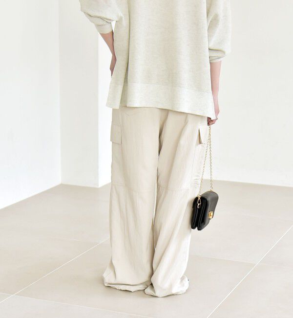 quaranciel「quaranciel:〈洗濯機可能〉ツイル ワイド イージー カーゴ パンツ」|カーゴ|