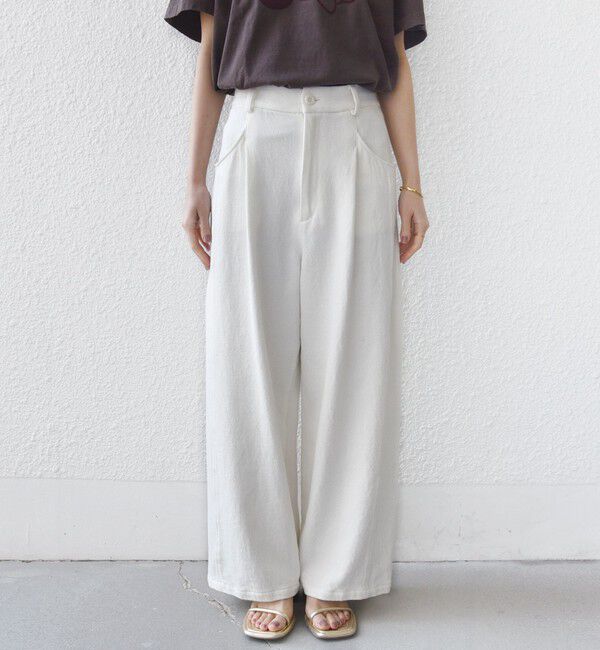 SHIPS for women「〈手洗い可能〉ルーズ デニム ポケット デザイン パンツ」|デニム|