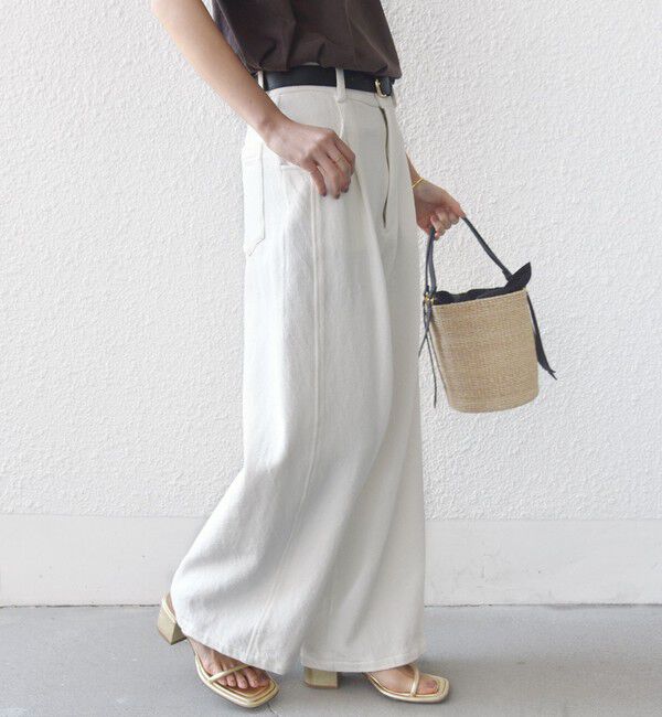 SHIPS for women「〈手洗い可能〉ルーズ デニム ポケット デザイン パンツ」|デニム|