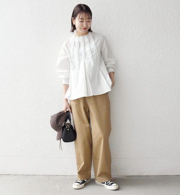 SHIPS any「SHIPS any:〈洗濯機可能〉チノ ハイウエスト セミワイド パンツ」|チノ|