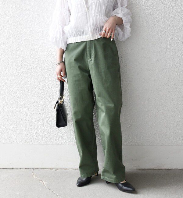 SHIPS any「SHIPS any:〈洗濯機可能〉チノ ハイウエスト セミワイド パンツ」|チノ|