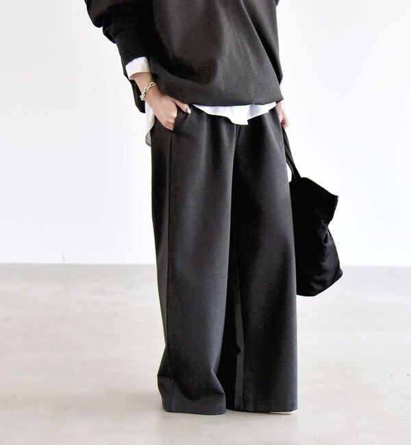 quaranciel「quaranciel:〈洗濯機可能〉ライト ポンチ ロゴ刺繍 スウェット パンツ」|その他|