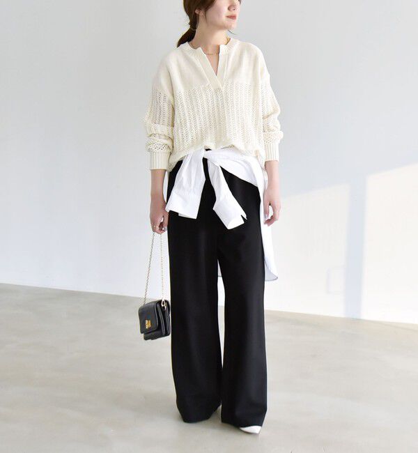 quaranciel「quaranciel:〈洗濯機可能〉ライト ポンチ ロゴ刺繍 スウェット パンツ」|その他|