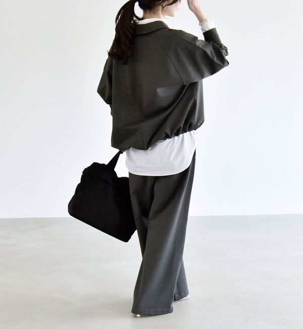 quaranciel「《追加予約》quaranciel:〈洗濯機可能〉ライト ポンチ ドロスト ポロ プルオーバー」|スウェット・ジャージ|