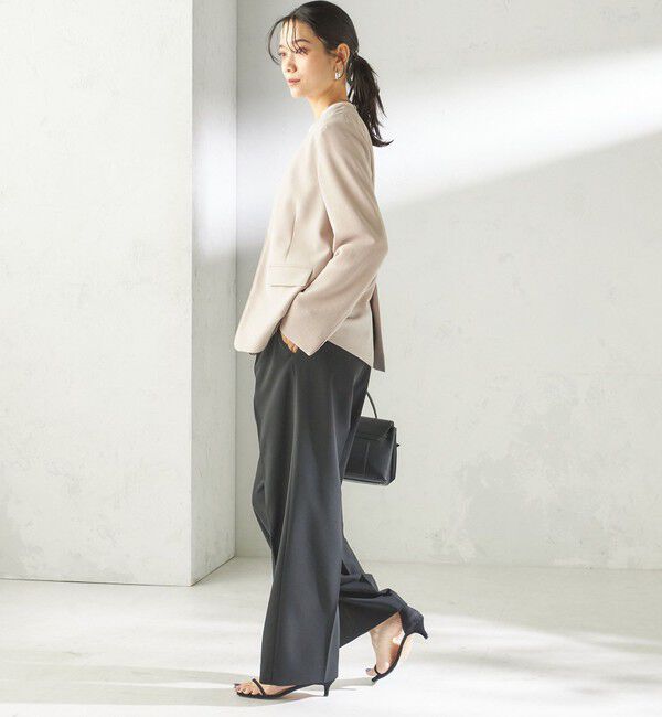 SHIPS for women「〈接触冷感 / UVカット〉Refinel カラーレス ジャケット（セレモニー対応可）」|ノーカラージャケット|