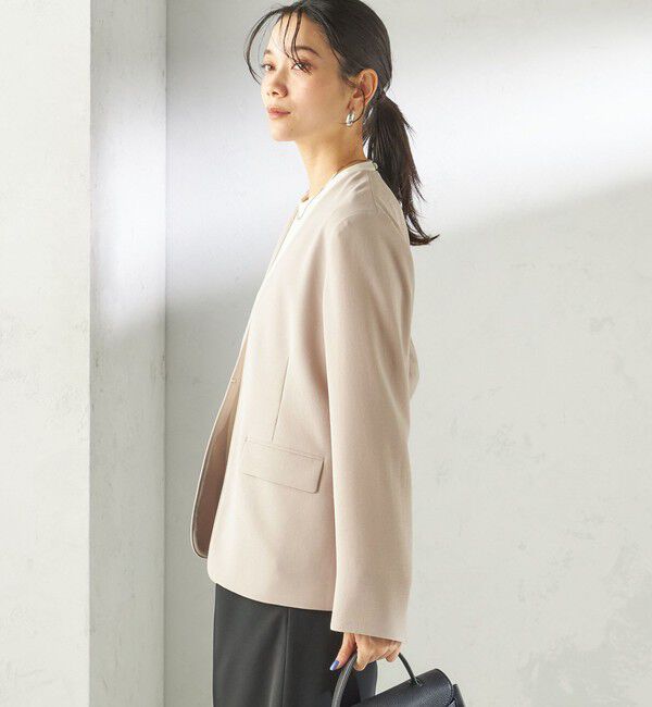 SHIPS for women「〈接触冷感 / UVカット〉Refinel カラーレス ジャケット（セレモニー対応可）」|ノーカラージャケット|