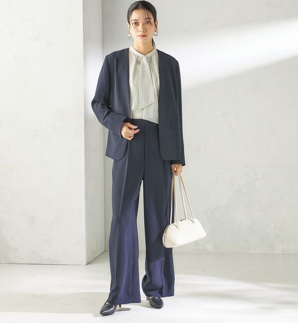 SHIPS for women「〈接触冷感 / UVカット〉Refinel カラーレス ジャケット（セレモニー対応可）」|ノーカラージャケット|