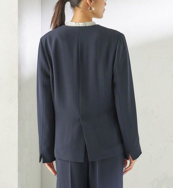 SHIPS for women「〈接触冷感 / UVカット〉Refinel カラーレス ジャケット（セレモニー対応可）」|ノーカラージャケット|