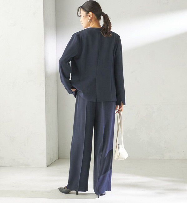 SHIPS for women「〈接触冷感 / UVカット〉Refinel カラーレス ジャケット（セレモニー対応可）」|ノーカラージャケット|