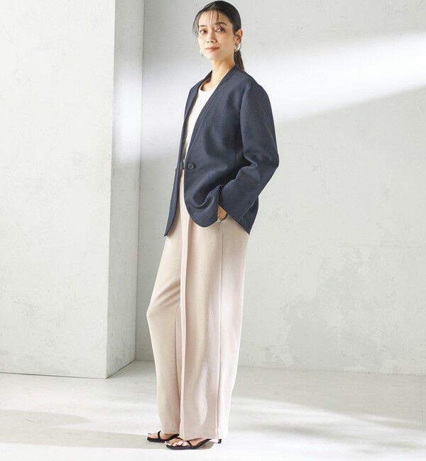 SHIPS for women「〈接触冷感 / UVカット〉Refinel セミ ワイド パンツ（セレモニー対応可）」|その他|