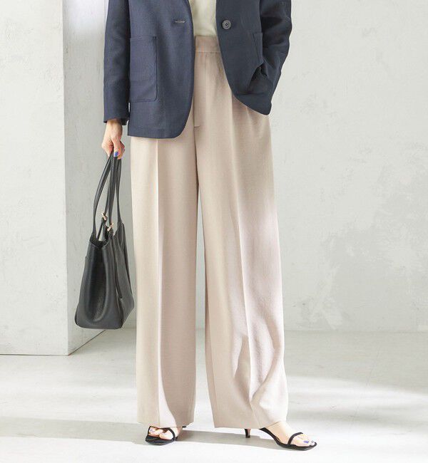 SHIPS for women「〈接触冷感 / UVカット〉Refinel セミ ワイド パンツ（セレモニー対応可）」|その他|