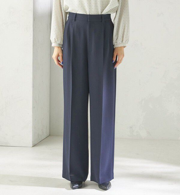 SHIPS for women「〈接触冷感 / UVカット〉Refinel セミ ワイド パンツ（セレモニー対応可）」|その他|