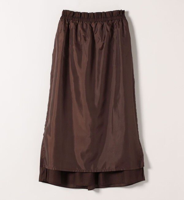 SHIPS any「SHIPS any:〈洗濯機可能〉リネン ミックス シアー ギャザー リボン スカート」|スカート|