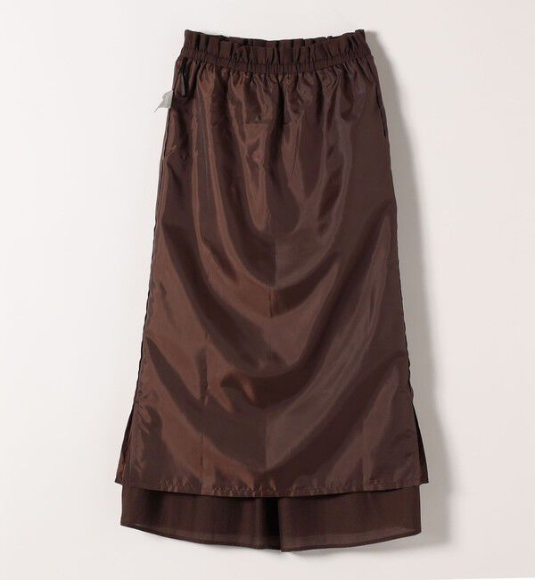 SHIPS any「SHIPS any:〈洗濯機可能〉リネン ミックス シアー ギャザー リボン スカート」|スカート|