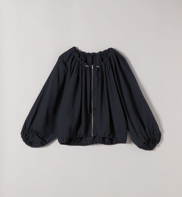 quaranciel「quaranciel:〈洗濯機可能〉シアー ドロスト ギャザー ショート ブルゾン」|その他|