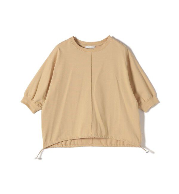 SHIPS for women「【WEB限定】〈接触冷感 / 汗染み防止加工〉オーガニック コットン 裾 ドロスト トップス」|Tシャツ・カットソー|