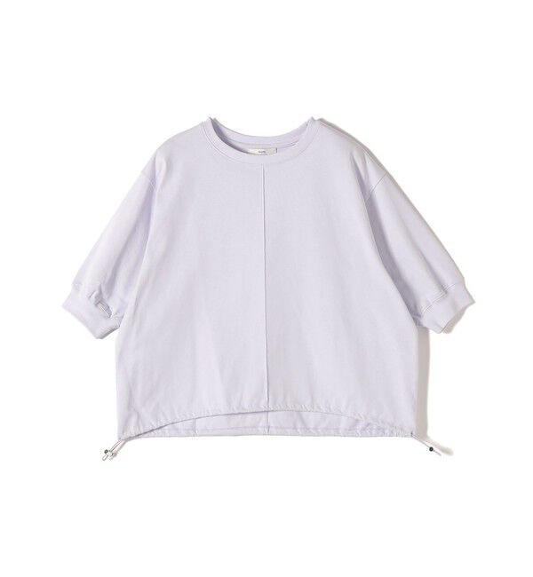 SHIPS for women「【WEB限定】〈接触冷感 / 汗染み防止加工〉オーガニック コットン 裾 ドロスト トップス」|Tシャツ・カットソー|