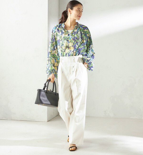 SHIPS for women「〈手洗い可能〉DEVEAUX 綿 プリント ブラウス」|シャツ・ブラウス|