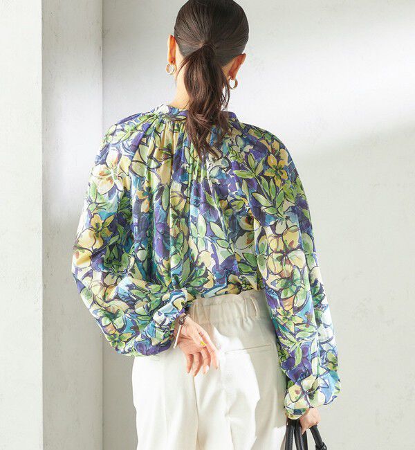 SHIPS for women「〈手洗い可能〉DEVEAUX 綿 プリント ブラウス」|シャツ・ブラウス|