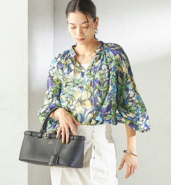 SHIPS for women「〈手洗い可能〉DEVEAUX 綿 プリント ブラウス」|シャツ・ブラウス|