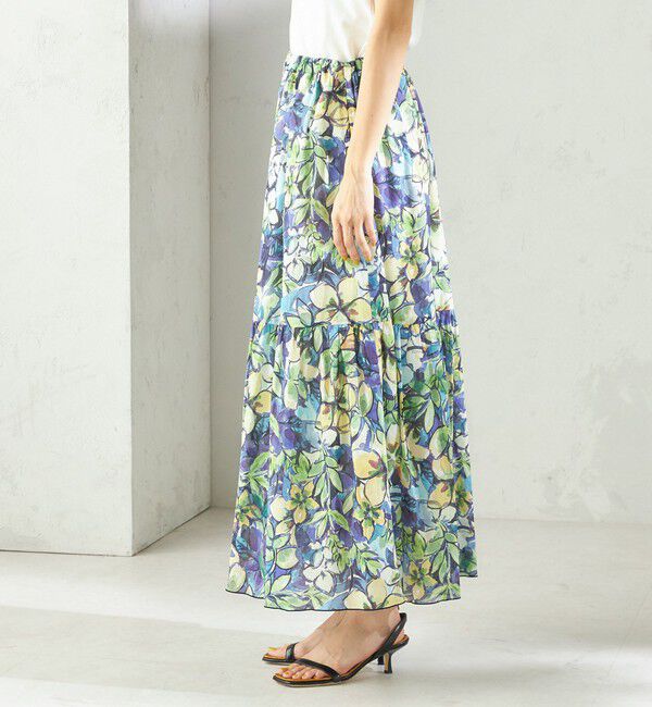 SHIPS for women「〈手洗い可能〉DEVEAUX 綿 プリント スカート」|スカート|