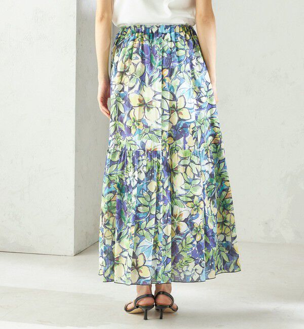 SHIPS for women「〈手洗い可能〉DEVEAUX 綿 プリント スカート」|スカート|