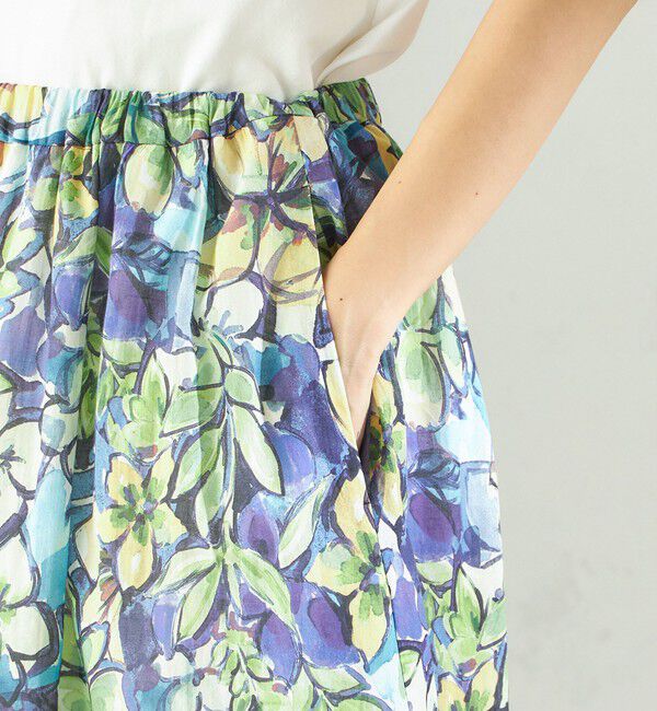 SHIPS for women「〈手洗い可能〉DEVEAUX 綿 プリント スカート」|スカート|