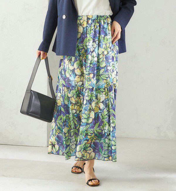 SHIPS for women「〈手洗い可能〉DEVEAUX 綿 プリント スカート」|スカート|