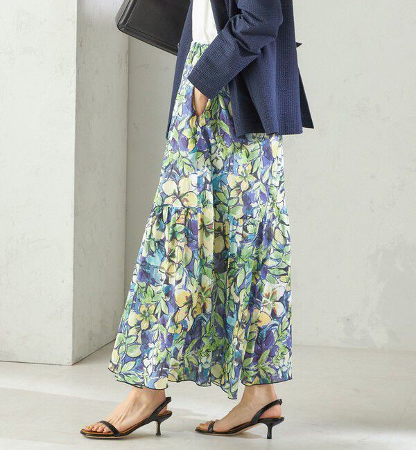 SHIPS for women「〈手洗い可能〉DEVEAUX 綿 プリント スカート」|スカート|