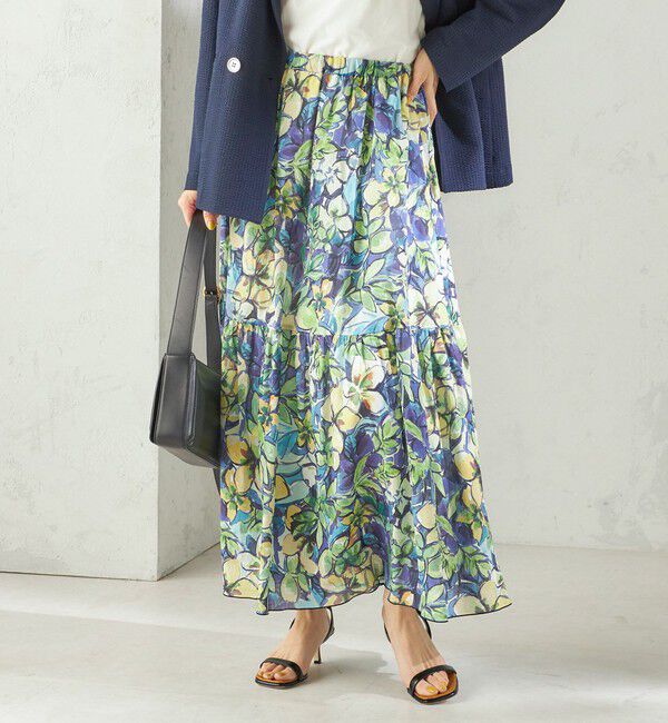 SHIPS for women「〈手洗い可能〉DEVEAUX 綿 プリント スカート」|スカート|