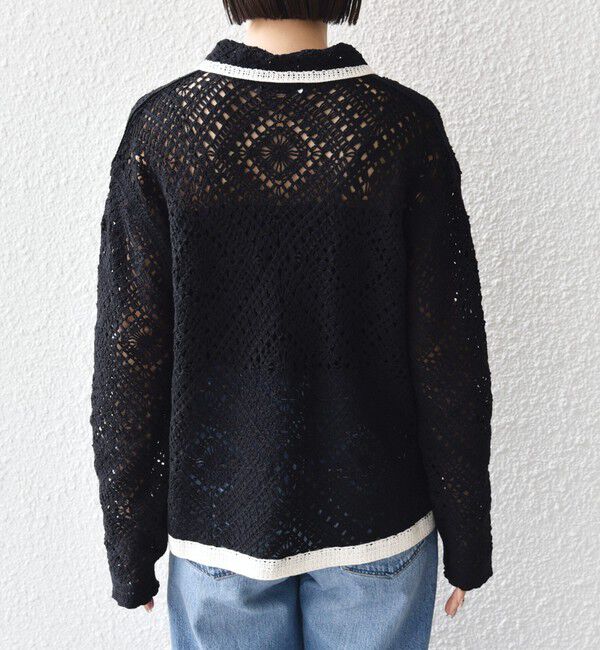 SHIPS for women「【WEB限定】〈手洗い可能〉クロシェ ニット カーディガン」|カーディガン|