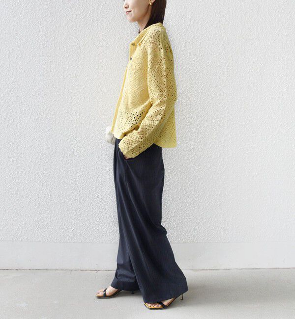 SHIPS for women「【WEB限定】〈手洗い可能〉クロシェ ニット カーディガン」|カーディガン|