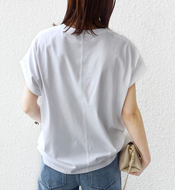 SHIPS for women「メルティ コットン プリント ロゴ ショート スリーブ Tシャツ」|Tシャツ・カットソー|