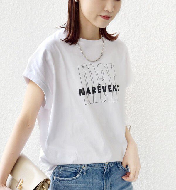 SHIPS for women「メルティ コットン プリント ロゴ ショート スリーブ Tシャツ」|Tシャツ・カットソー|