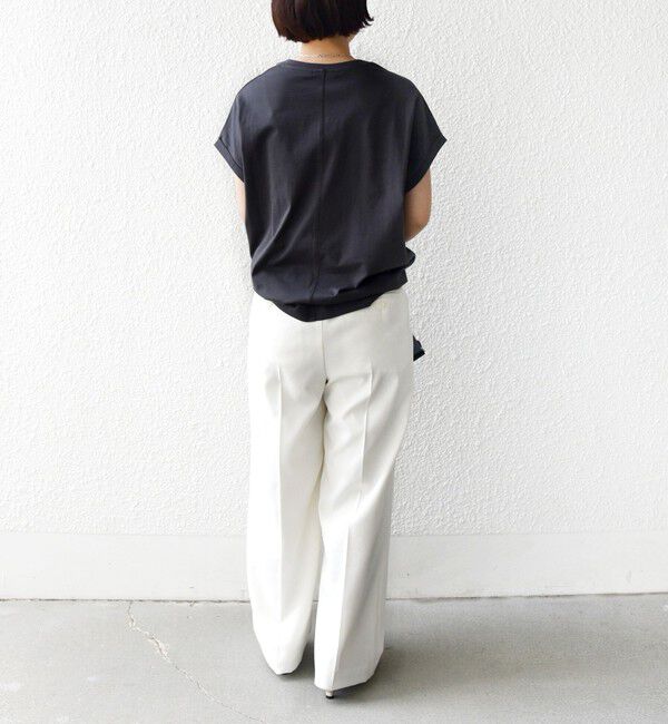 SHIPS for women「メルティ コットン プリント ロゴ ショート スリーブ Tシャツ」|Tシャツ・カットソー|