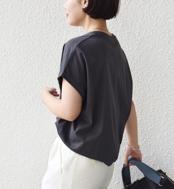 SHIPS for women「メルティ コットン プリント ロゴ ショート スリーブ Tシャツ」|Tシャツ・カットソー|