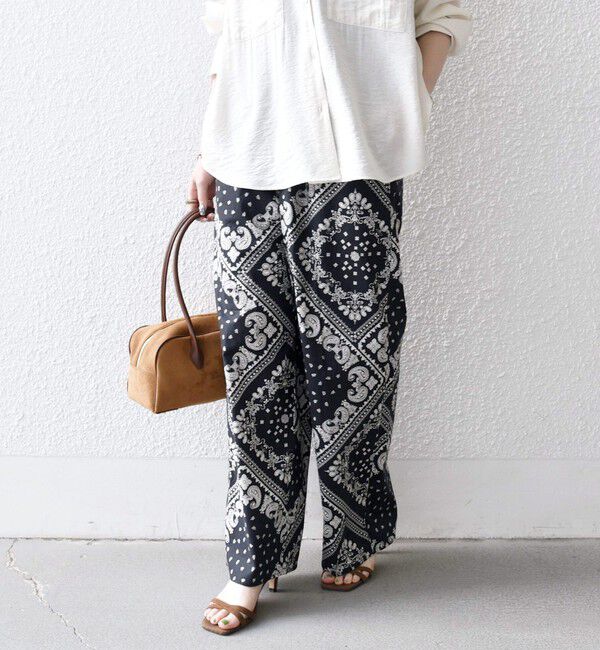 SHIPS any「SHIPS any:〈洗濯機可能〉バンダナ プリント イージー ワイド パンツ」|その他|