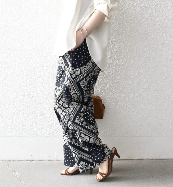 SHIPS any「SHIPS any:〈洗濯機可能〉バンダナ プリント イージー ワイド パンツ」|その他|